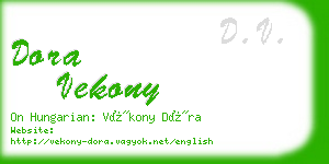 dora vekony business card